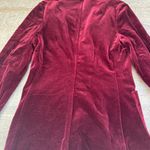 Red Velvet Blazer Jacket Vintage Chic Classic Holiday Christmas Size Small Photo 10