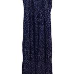 Coeur de Vague Size XL Navy Polka Dot Sleeveless Ruffle Maxi Dress. Preloved Blue Photo 0