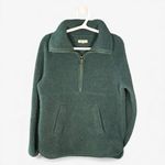 Madewell Polartec Teddy Fleece Half Zip Sweater Size S - Green Photo 1