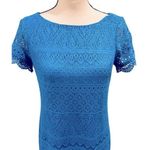 Maggy London Blue Lace Dress Size 4 Photo 1