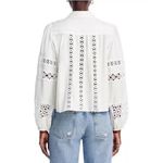 AQUA  White Lace Trim‎ Long Sleeve Button Down Blouse Top - XS Photo 1