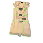 Sheri Bodell 100% Silk Ruffle Mini Dress • Cream Boho Lace • Party / Resort XS Photo 1