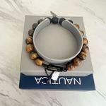 Nautica Tiger Eye Beaded Feather Charm Bracelet, Uni Sex, Brown/Black, NWT Photo 8