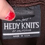 Hedy Knits vintage brown knit open blazer jacket Size L Photo 7
