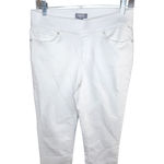 Martha Stewart Women's Jeans Size 8 White Knit Denim Ankle Pull On Elastic NWOT Photo 8