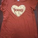 Womens Texas Longhorns heart burnt orange gold short sleeve shirt Photo 0