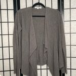 Ellen Tracy Draped Cardigan Grey Medium Photo 3