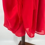 Jasmine BRIDESMAID Strapless Midi Dress Sz 14 Red Valentine's Day Sheer Prom Photo 11