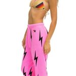 Aviator Nation  Pink Lightning Bolt Stitch SweatPants Size XS Photo 0