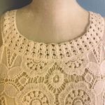 Frazzle Cream Crochet Halter Top Size M Photo 2