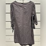 Garnet Hill  Organic Cotton Jacquard Tie‎ Sleeve Dobby Dress NWOT Size 6 Photo 7