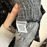 Habitat | Black Asymmetrical Button Down Long Sleeve Blouse Floral Print XL Photo 5