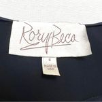 Rory Beca 100% Silk 3/4 Sleeve Blouse Navy Blue Small Photo 7