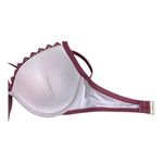 Shade & Shore Women Dusty Pink Crochet Halter Underwire Padded Bikini Top 36DD Photo 4