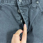 Madewell Black Rigid Denim A Line Skirt Photo 2