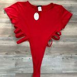 Avidlove  NWT XXL Red Bodysuit with side slits with snap closure Photo 0