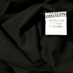 Heavyweight Black T Shirt Dress with Fringes Long Size XS Photo 2