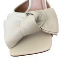 Anthropologie Vicenza Wharton Tan Leather Bow Mule Heels NWOB size 7 Photo 4