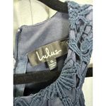 Lulus  Dress Womens Small Navy Blue Lace Bodice Chiffon Maxi Formal Evening Gown Photo 1