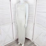 Almost Famous Almost Famous Sheer Crochet Open Back Beach Swim Cover Maxi Dress Cream Medium Photo 1