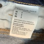 American Eagle Stretch Distressed High Rise Denim Blue Jean Shorts Women’s Sz 2 Photo 3