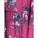 Torrid Midi Challis High Neck Dress Berry Dianne Floral 3X NWT Photo 4