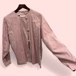 Beautiful vintage 80’s Austin Reed covered chunky button cotton blouse boho Pink Size 12 Photo 0
