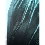 Windsor Woman’s Medium Green Plung Neck Velvet Maxi Dress Criss Cross Open Back Photo 10