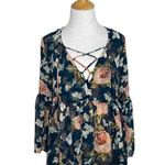 Show Me Your Mumu Poet Tie Top in Fall In Love Floral Print Blouse Size S Small Photo 7