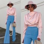 House Of CB  Giselle Blush‎ pink Satin Bodysuit size XS NWOT Photo 13