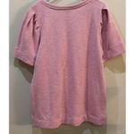 Talbots Pink Textured Knit Puff Sleeve Crewneck Sweater Top Sweatshirt Size 1X Photo 1