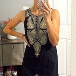 Free People Black & Gold Embellished Sparkly Dress Photo 0