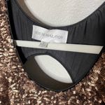 Dress the Population  Jaden Cutout Dress Size Small Copper Sequin Long Sleeve Photo 6