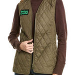 Barbour NWT x Ganni Collab Betty Reversible Vest Green size US10 UK14 Photo 0