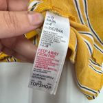 Topshop  Dress Womens Size US 4 UK 8 Yellow Stripe Drawstring Waist Shirt Photo 5
