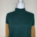 Calvin Klein Colorblocked Foldover-cuff Mock Neck Sweater Top Size Small NWT Photo 2