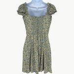 Reformation Women's Pacey Fit & Flare Mini Dress | Sz 6 | Sprite Green Floral Photo 3