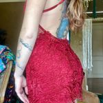 Sexy Lace Mini Dress Unique Small Red Photo 2