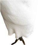 Meshki  Mini Slip Dress Cowl Neck Satin Size XL Pearly White Party Dress Wedding Photo 6
