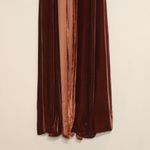 Revelry Terracotta Velvet Maxi Halter Dress Sz XS Tan Photo 8