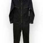 Free People š’€Lennox Zip Front Skinny Denim Jumpsuit š’€ Medium Black Wash š’€ Large Photo 0