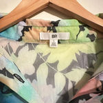 BP ✨NWT . Neon Floral Mesh Blouse Pride Gender Inclusive Button Up SMALL Photo 2