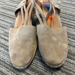 Verbenas Maika Taupe Suede Wedge D’Orsay Espadrille Sandals Boho Preppy Coastal Tan Size 9.5 Photo 1