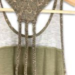 Gymshark  Olive Green Briad Detail High Neck Camo Trim Tank Top Photo 5