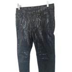 Rock & Republic  Berlin Black Y2K Skinny Snakeskin Mid Rise Pants Cotton Blend 10 Photo 9