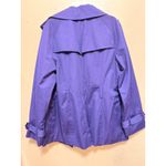 London Fog  Womens Purple Double Breasted Trench Coat Jacket Medium Photo 4