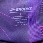 Brooks  Women's Running Leggings Purple Geometric Activewear Size L No drawstring Photo 4