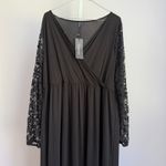 Zattcas Women's XXXL Black Maxi Dress Long Lace Sleeve V Neck Size undefined Photo 1