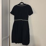 Peck & Peck Vintage Black Short Sleeve Tea Dress Pleated Skirt 50s Feminine Photo 6