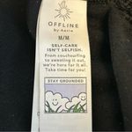 Aerie Offline by ‎ Womens M Real Luxe Black Hi-Rise Faux Leather Leggings Stretch Photo 8